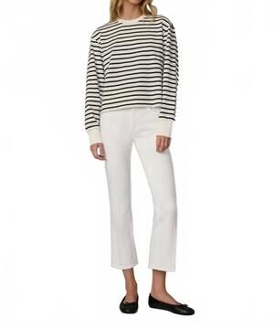 NEW JOE'S JEANS callie high rise cropped bootcut jeans in white
